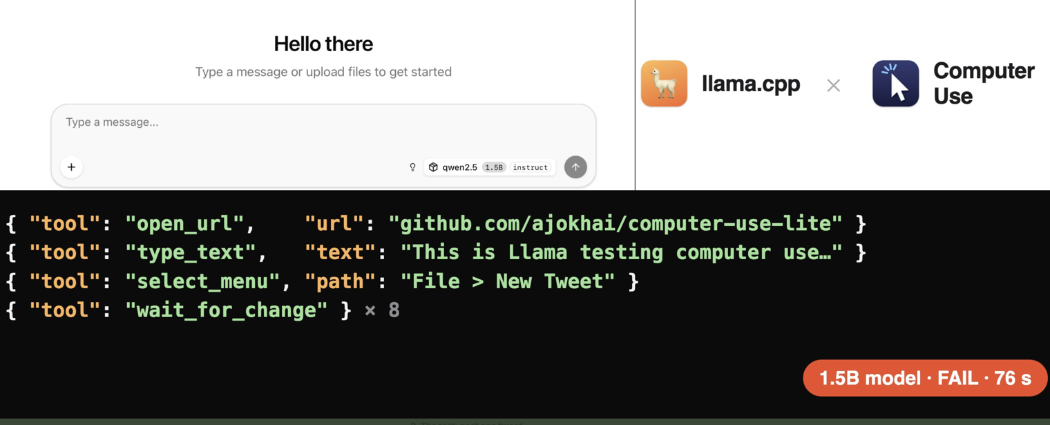 Free AI running on Mac using computer-use-lite