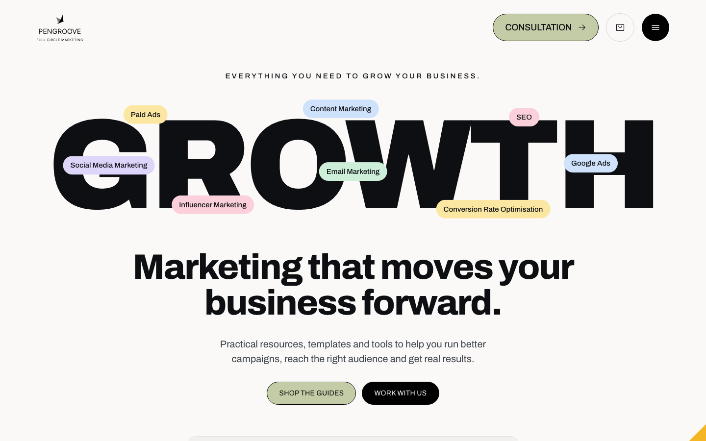 Pengroove performance marketing platform screenshot